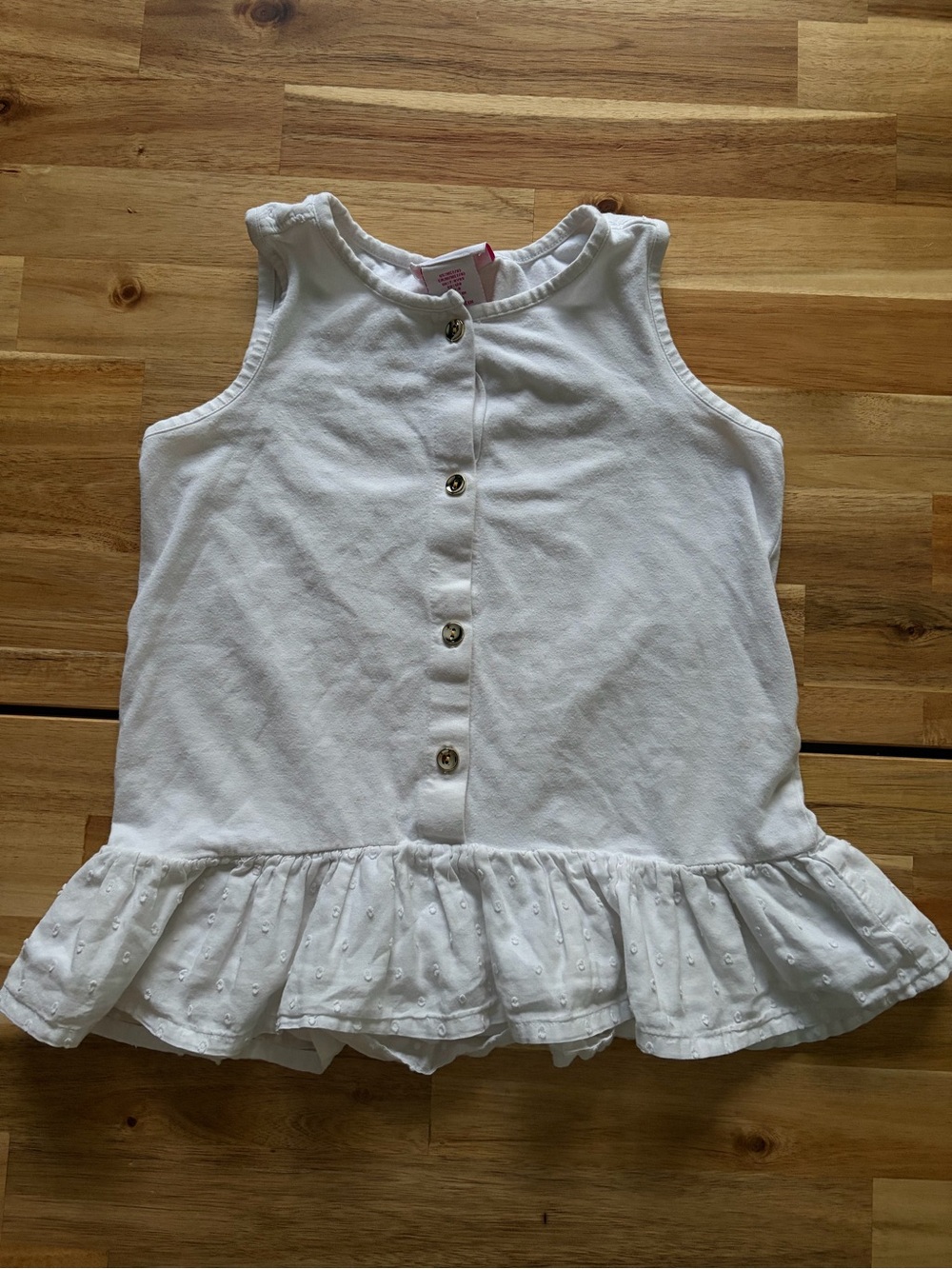 Tommy Bahama Girls White Ruffle Tank Top - Classic Summer Style